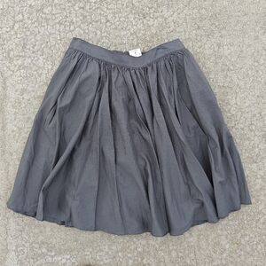 NEW J. Crew Gray Pleated Skirt Pockets Size 6 100% Cotton, Lined